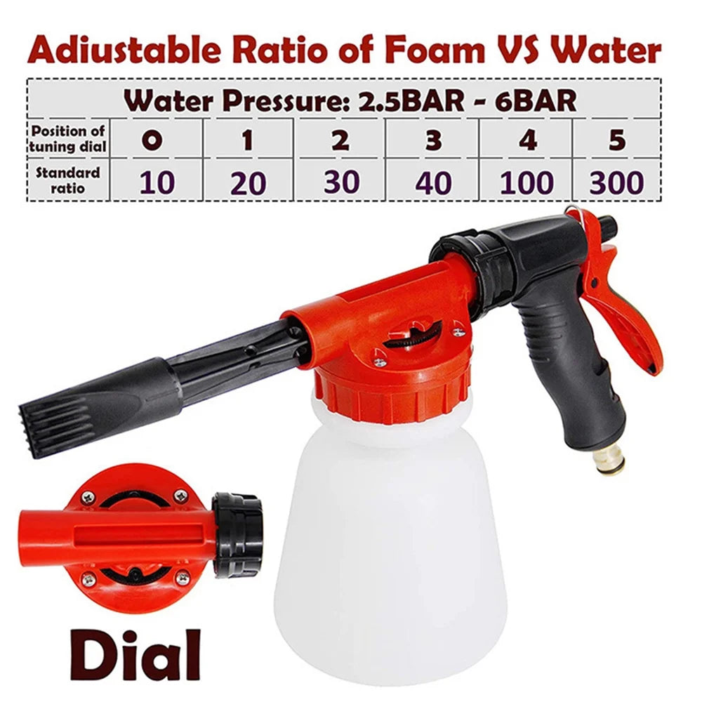 Foam Sprayer Nozzle Kit with 1 Liter Bottle Universal Connectors I530