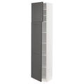White High Cabinet with Shelves & 2 Doors O14325