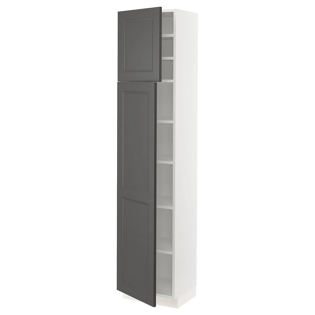 White High Cabinet with Shelves & 2 Doors O14325