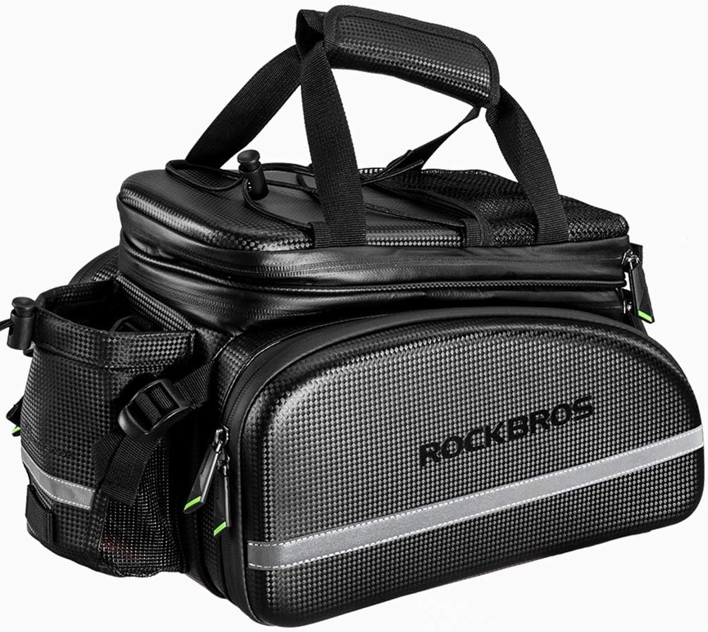 Waterproof Carbon Leather Bike Rack Trunk Bag V240383