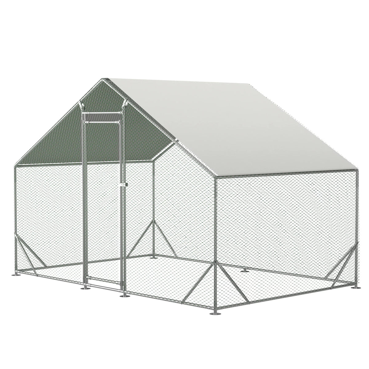 Large Metal Chicken Coop with Waterproof Cover I353328