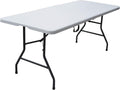 6 Foot White Plastic Resin Folding Table R1885