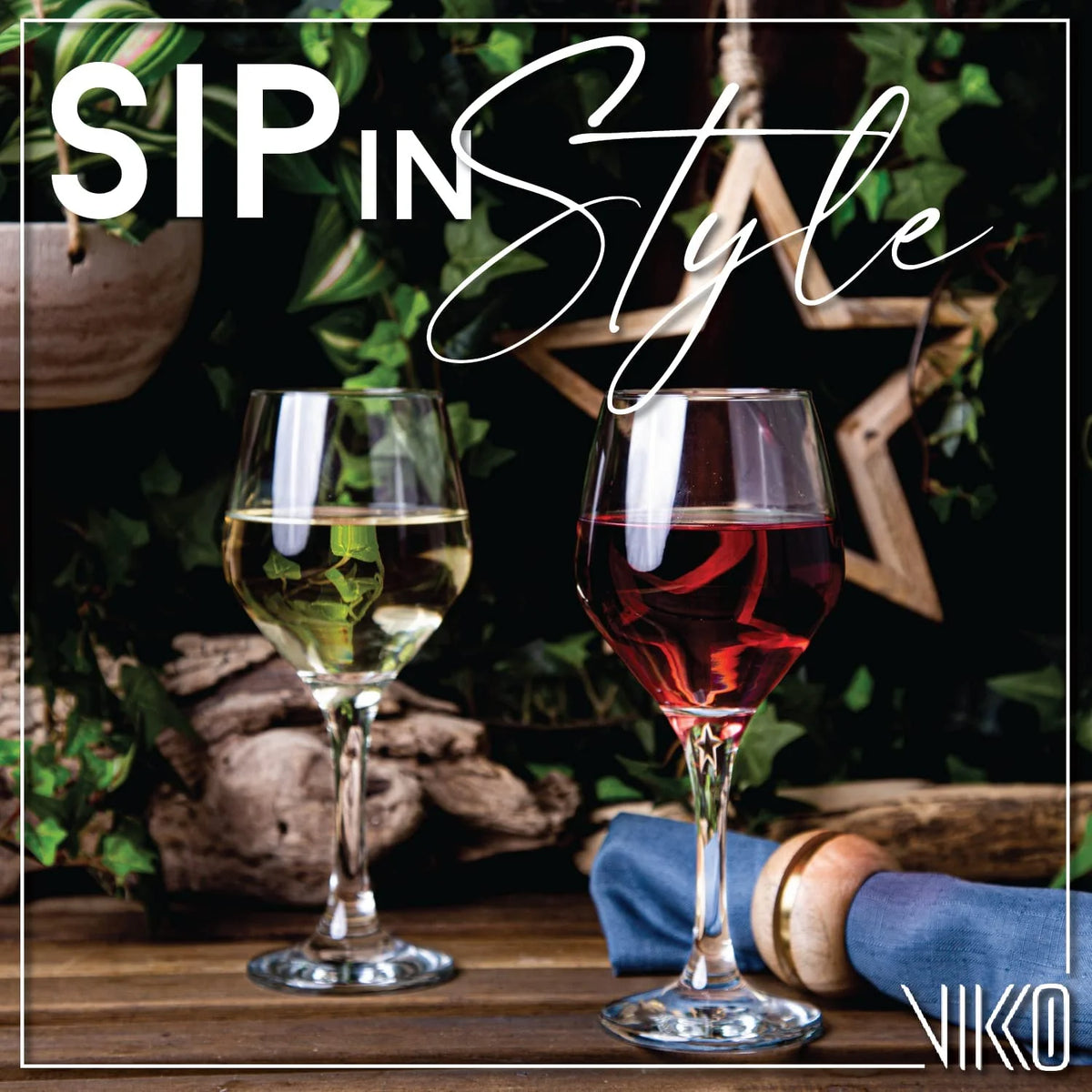 Stemmed Wine Glasses Set Of 6 G5093