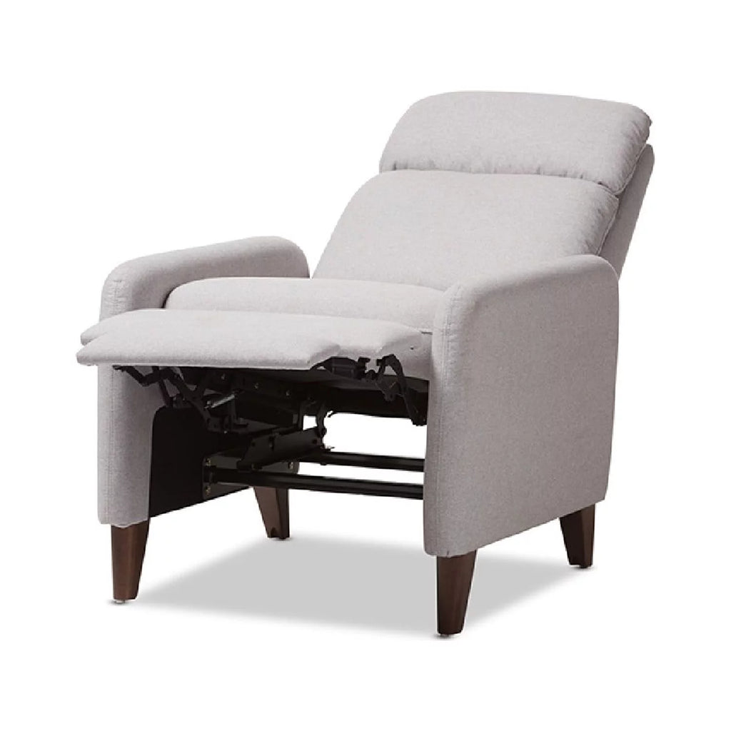 Light Grey Fabric Upholstered Lounge Chair K4833