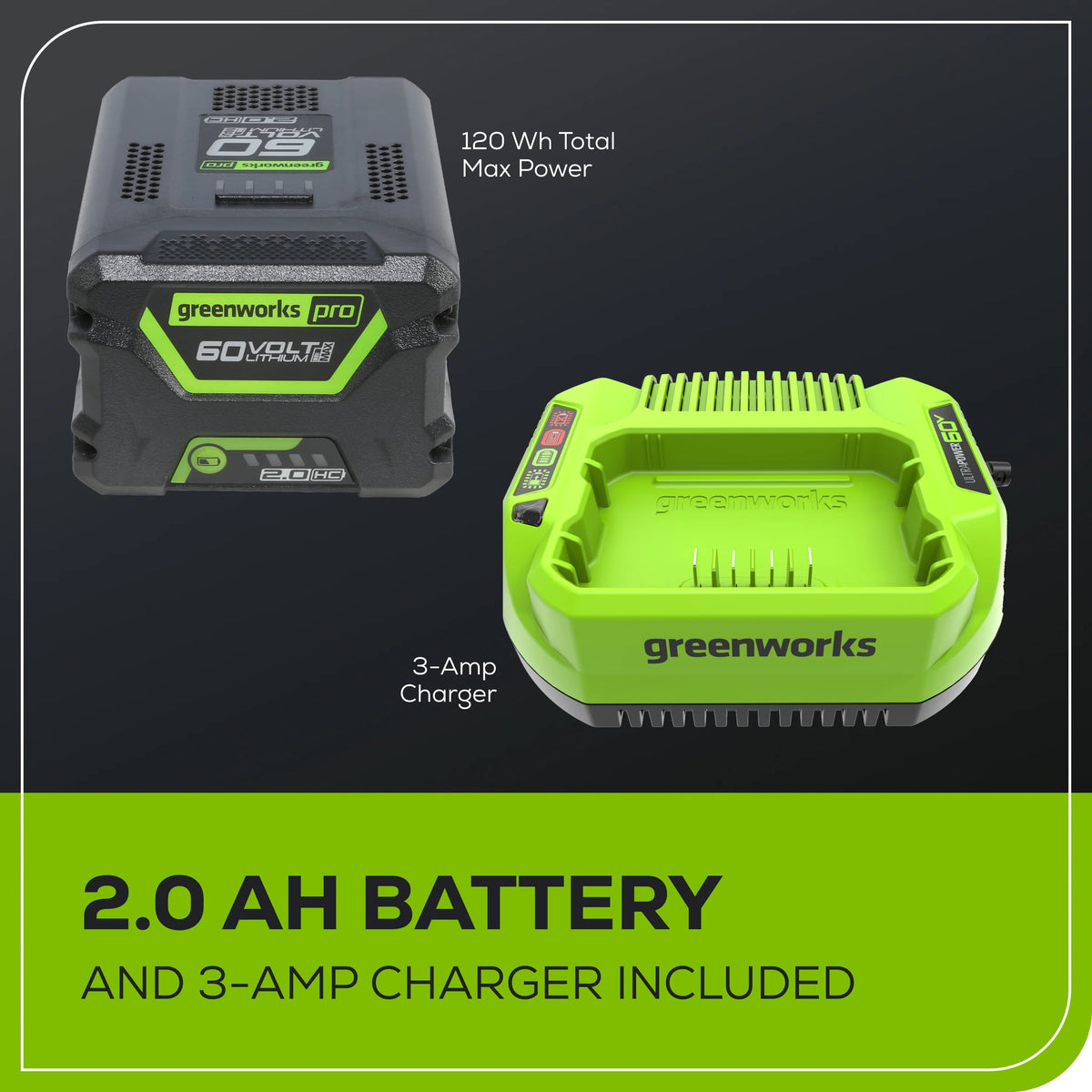 60V 10 Pole Saw with 2.0 Ah Battery & 3 Amp Charger J423038