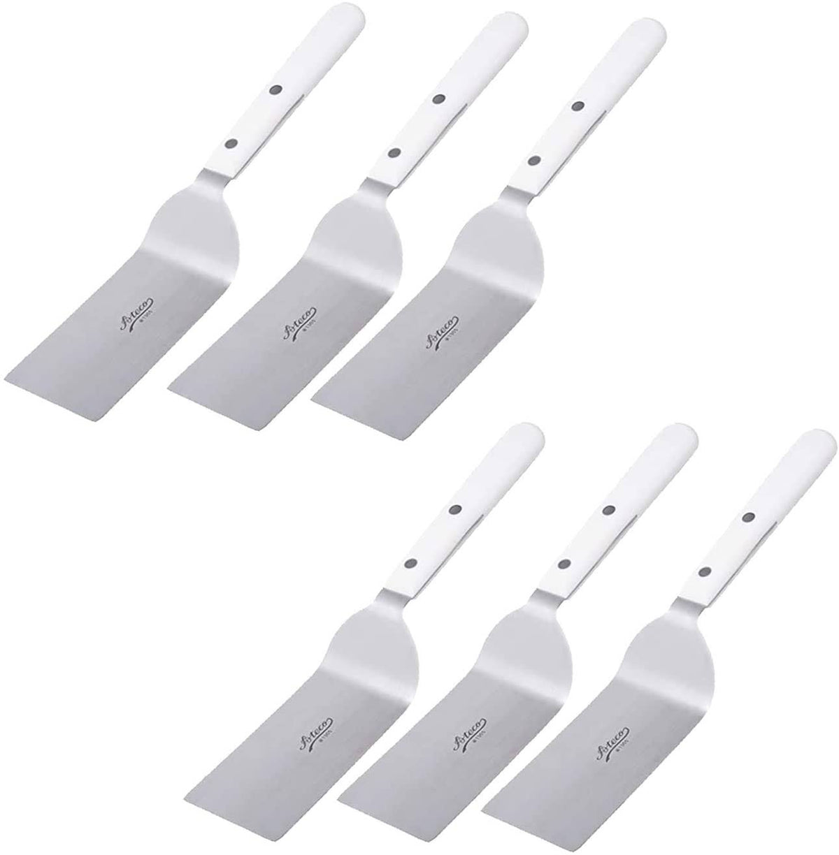 White Offset Spatula 6.5'' Bakeware (6 Pc) M2676