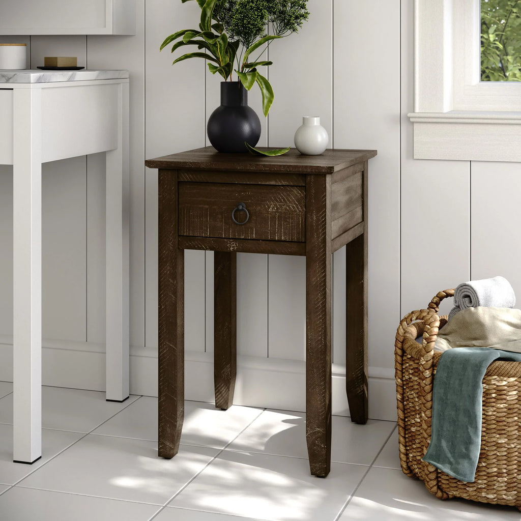 Distressed Pine End Table Z136