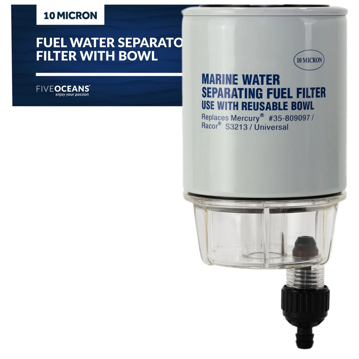 Fuel Filter Water Separator with Clear Bowl H5454