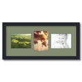 Satin Black Collage Picture Frame with 3 Openings for 5x7 Photos P473