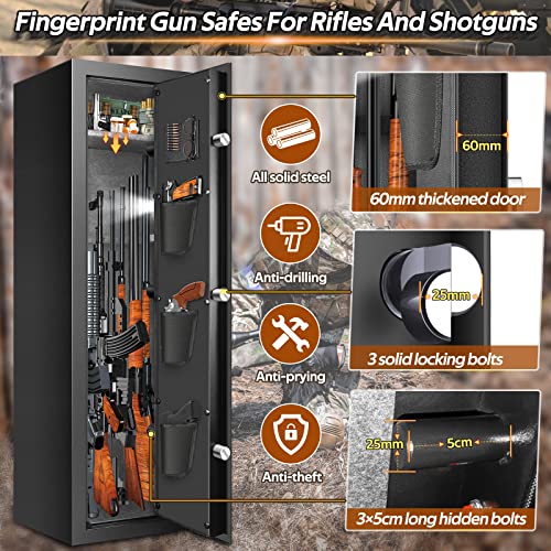 7-8 Rifle Gun Safe Fire Resistant with Removable Shelf Y16039