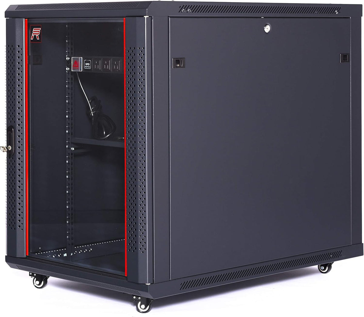12U 35 Inch Deep Locking Server Rack Cabinet C726