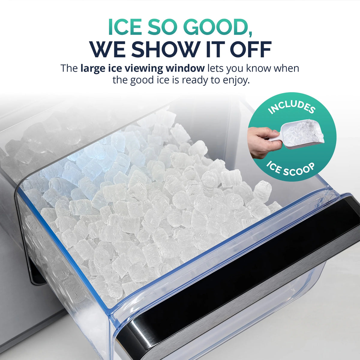 Black Stainless Steel Countertop Ice Maker K516452