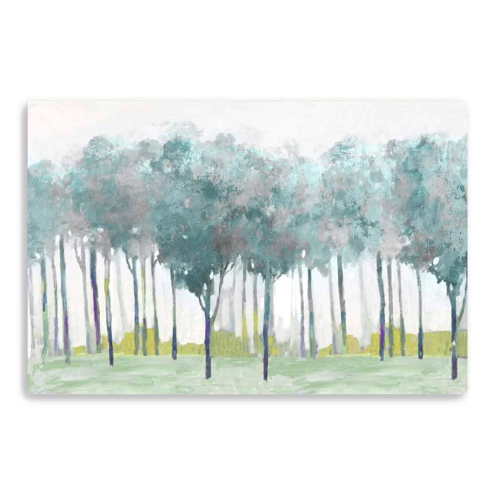 Teal Silver Canvas Giclee E93503