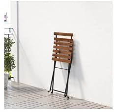 Foldable Acacia Black Chair A5945