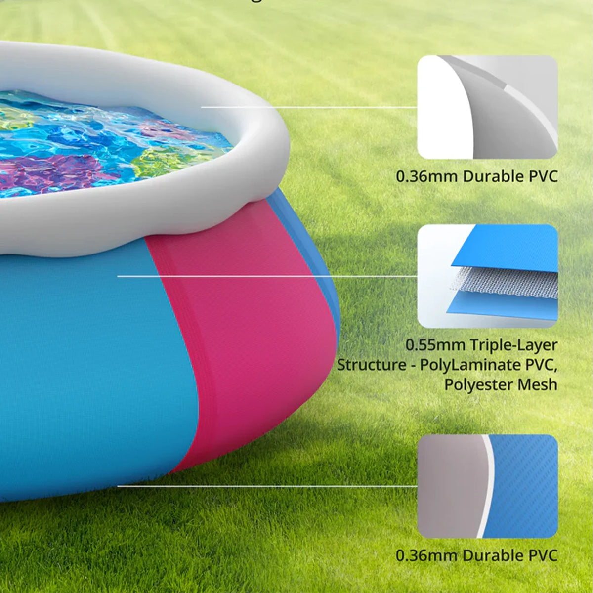 10ft x 30in Inflatable Swimming Pool R2095