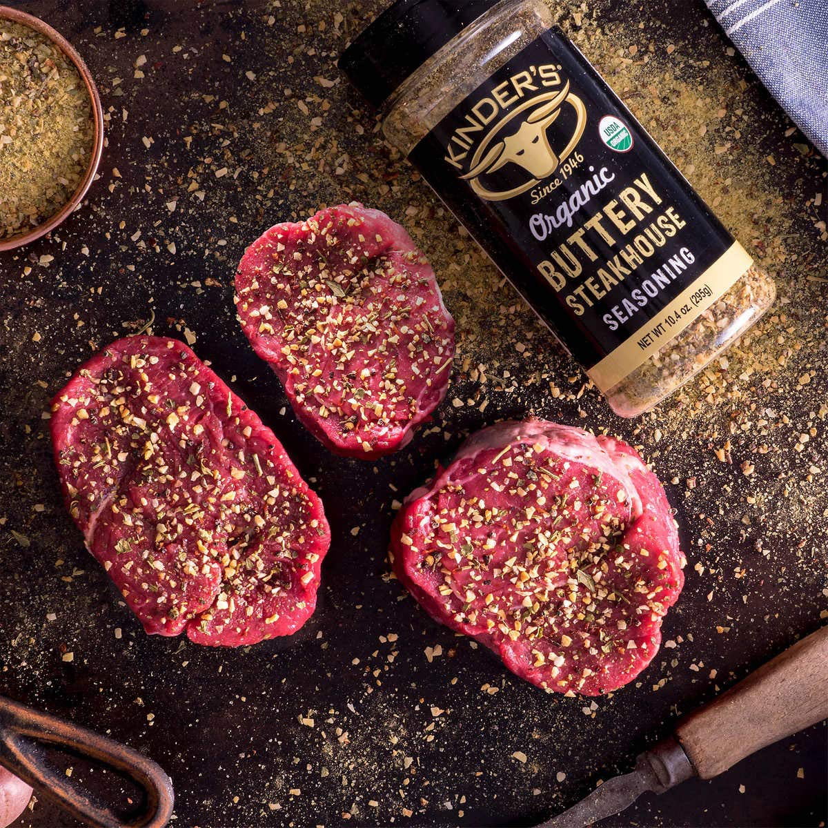 Organic Buttery Steakhouse Seasoning Rub 10.4 Ounce (3 Packs) W502115