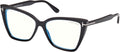 Shiny Black Eyeglasses with Blue Block Lenses J57773