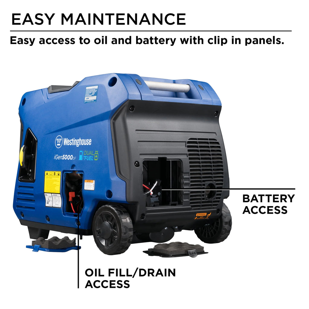 5000 Watt Dual Fuel Portable Inverter Generator C734879