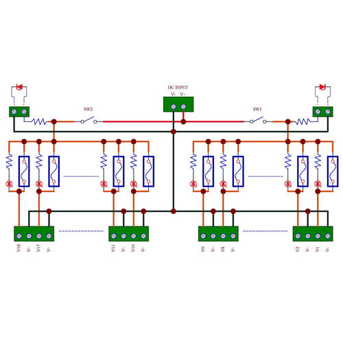 18 Channels 12V/24V 20A Power Distribution Fuse Module, Pack of 2 C4368