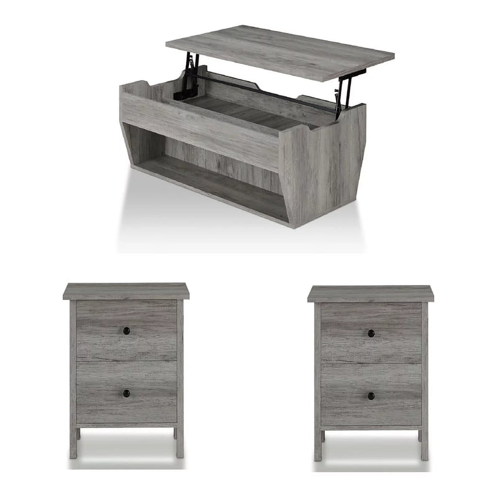 3-Piece Wood Coffee Table Set F406296