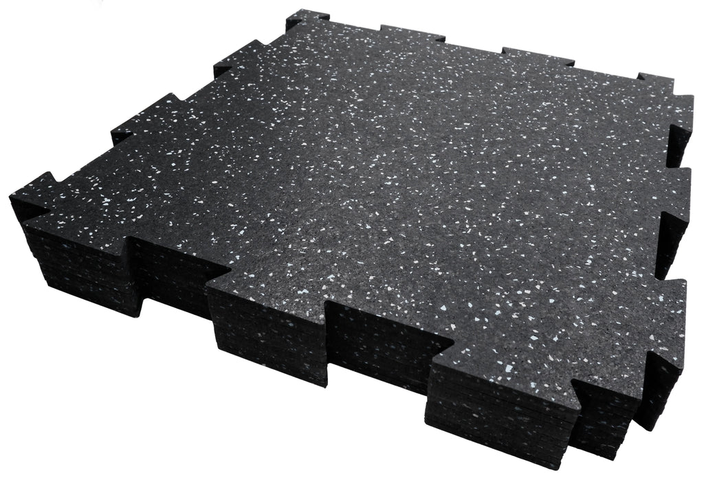 19 x 19 x 6mm Fitness Rubber Tiles, 23.5 SF, Grey, 10 Piece B154