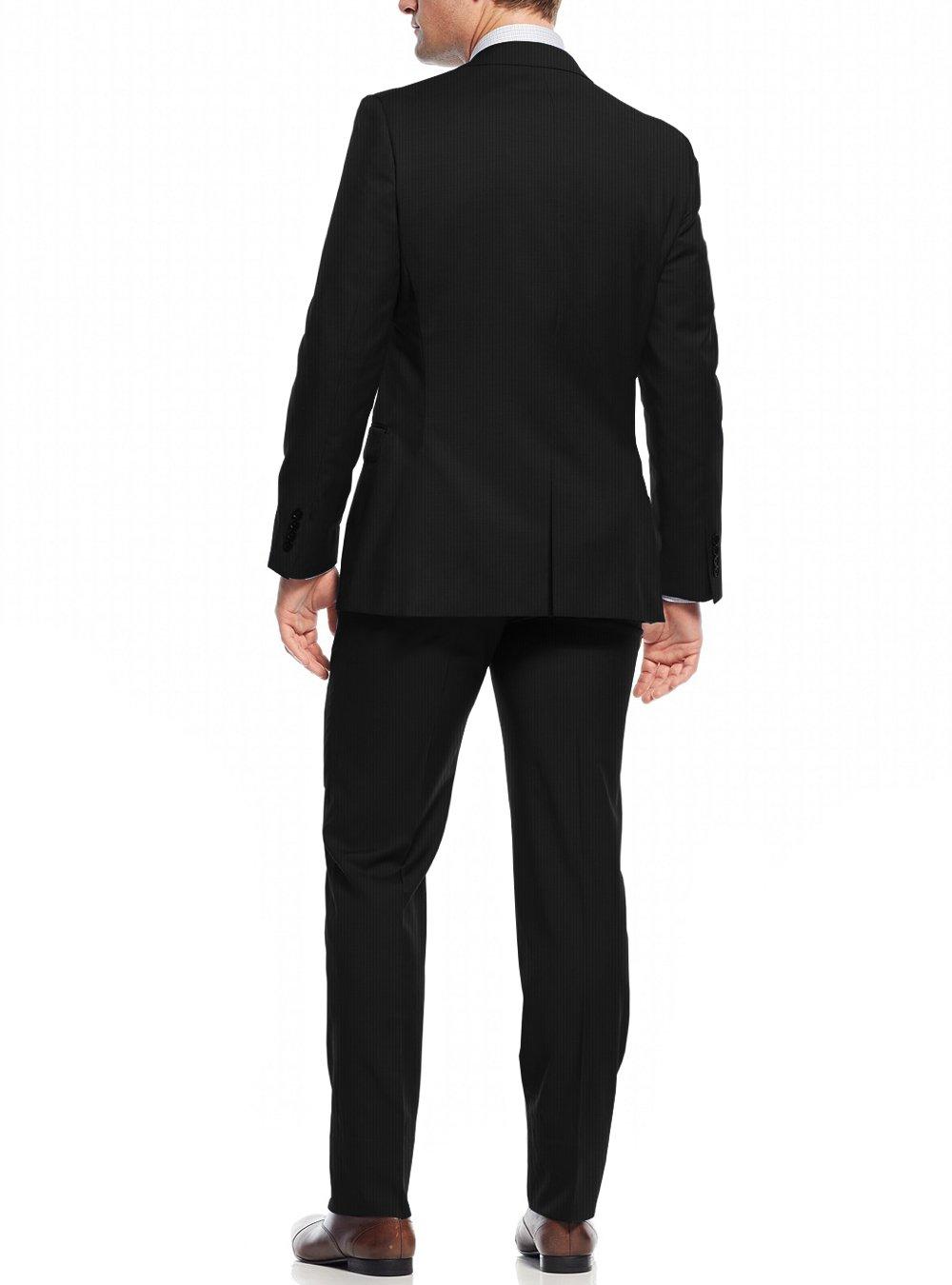 Black Stripe Slim Fit 2 Piece Suit I715634