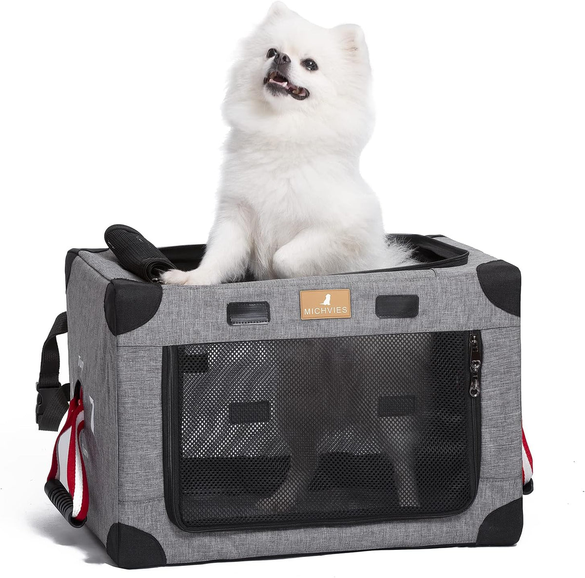Army Green Large Portable Dog Crate with Carrying Bag B9802