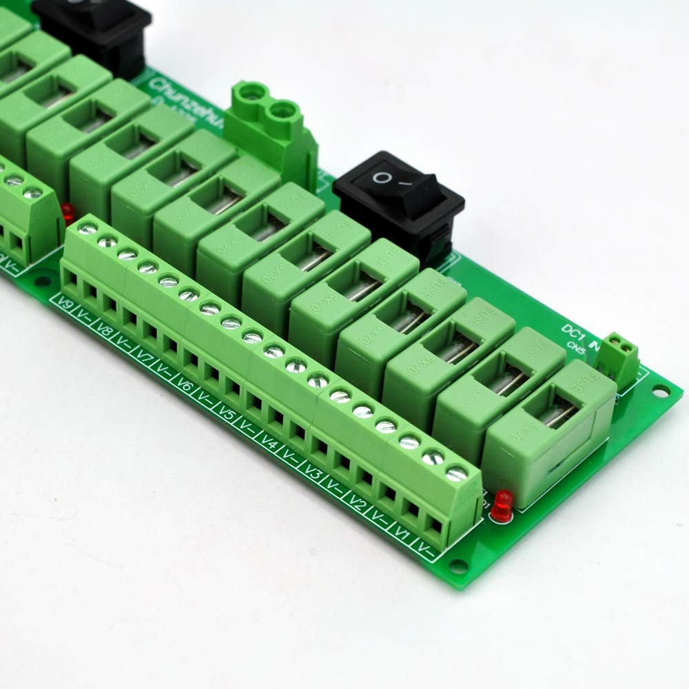 18 Channels 12V/24V 20A Power Distribution Fuse Module, Pack of 2 C4368