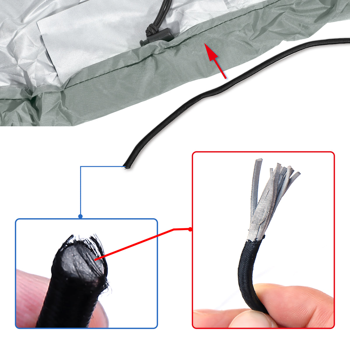 Silver Tone 16.8-18.2ft Kayak Cover C5625