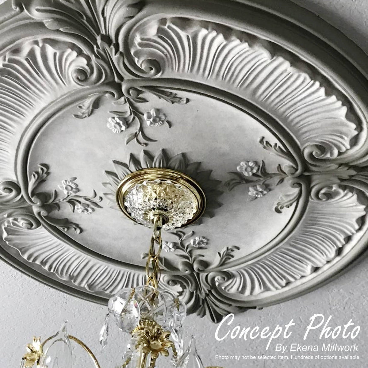 24x22OD x 4x22ID x 1 1/2x22P Ceiling Medallion, Hand-Painted Rubbed Bronze A458112