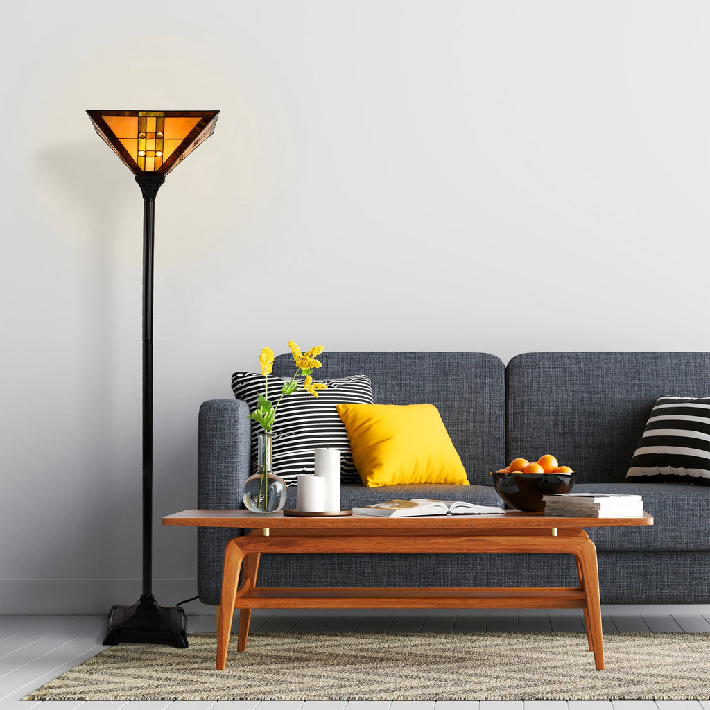 Tiffany Style Floor Lamp with LED Bulb V684