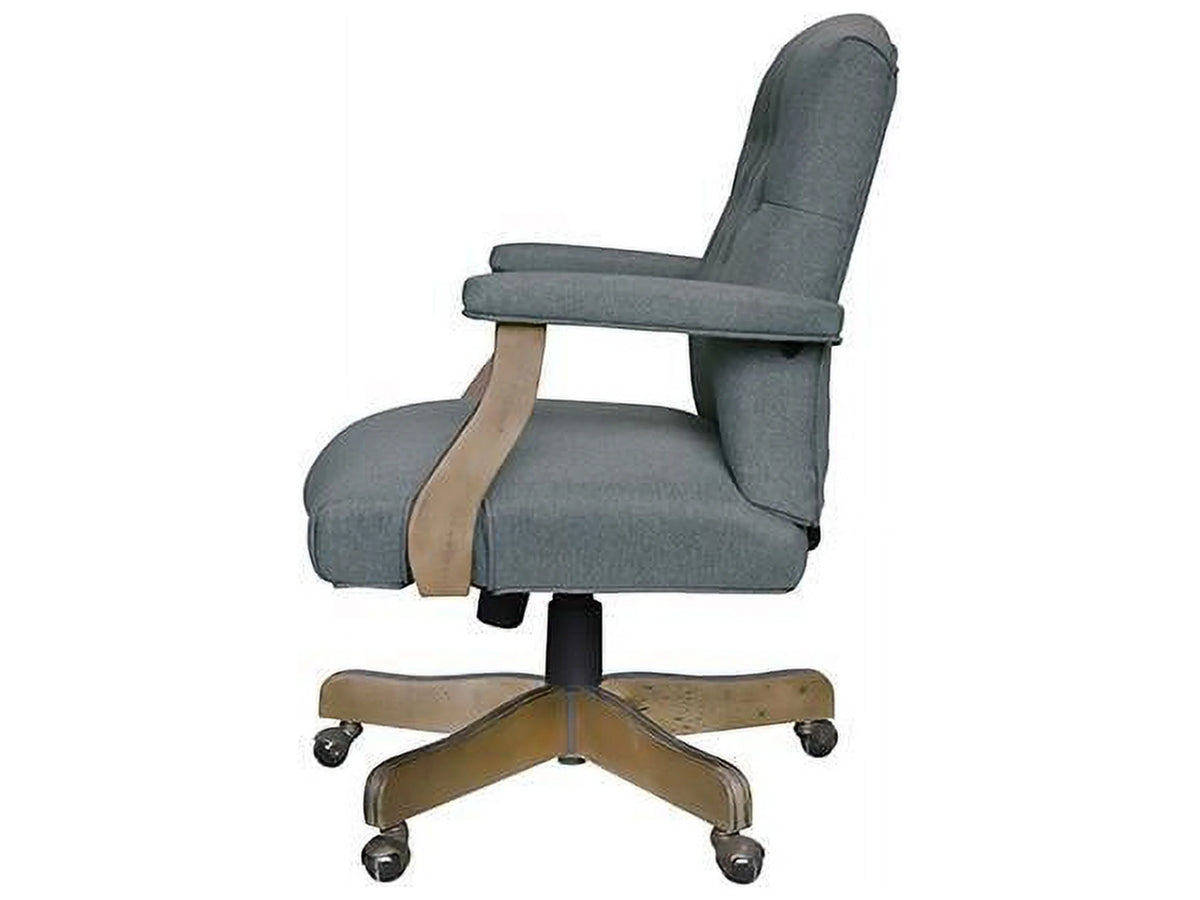 Medium Grey Linen Commercial Grade Chair I546