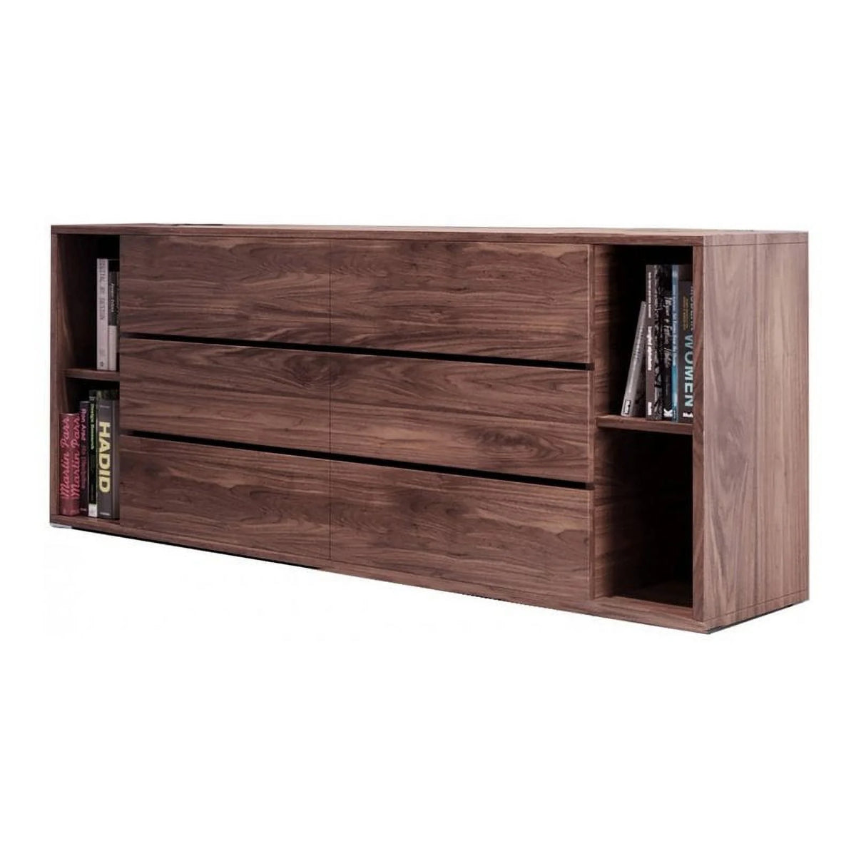 Walnut Veneer and Solid Wood Dresser M2365