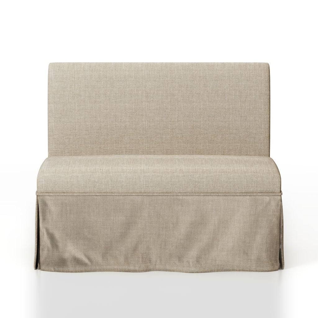 Brown Linen Loveseat Bench M57349