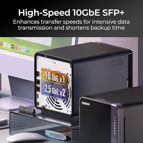 6 Bay 10GbE Desktop NAS with Quad-core Processor and 4 GB DDR4 RAM R762