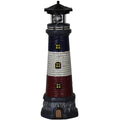 15" Tall Waterproof Resin Lighthouse Lamp with 360° Rotating LED W94835