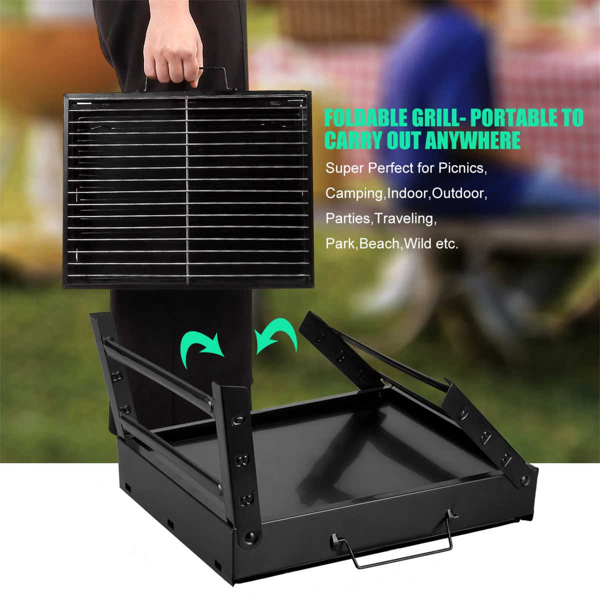 Charcoal Portable Folding BBQ Grill D844