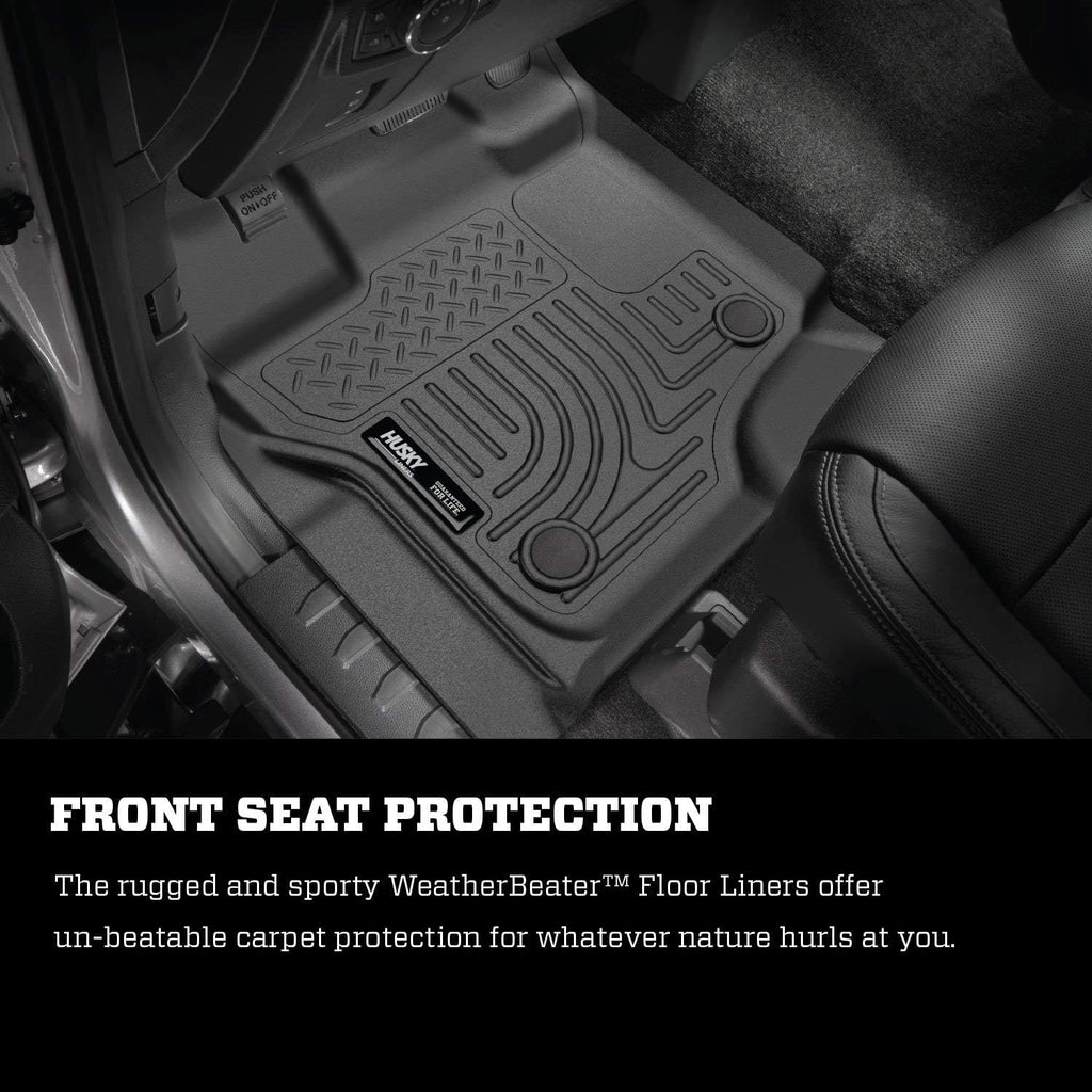 Black 2nd Seat Full Coverage Floor Liner for 2009-2014 Ford F-150 SuperCrew Cab C341