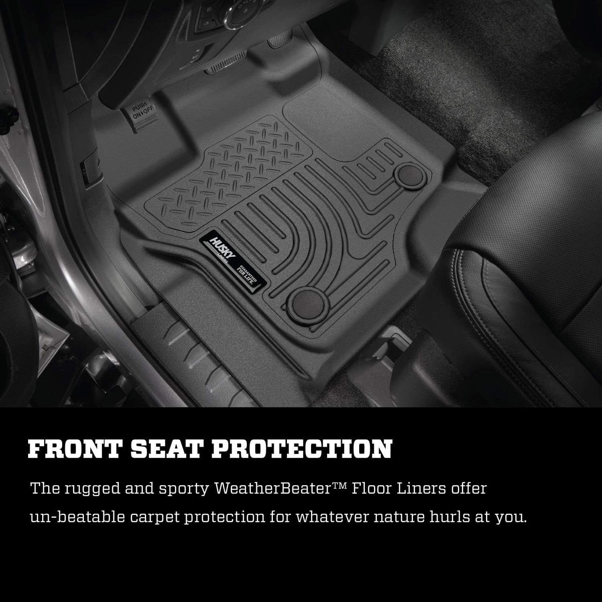 Black 2nd Seat Full Coverage Floor Liner for 2009-2014 Ford F-150 SuperCrew Cab C341