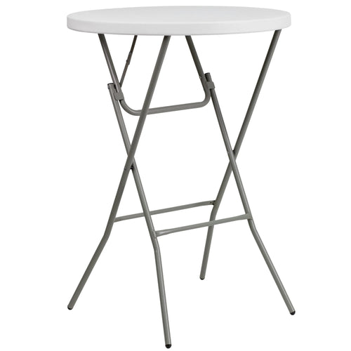 2.6-Foot Round Granite White Plastic Folding Table K611