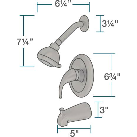 Antique Bronze 3 Piece Shower Set G88468