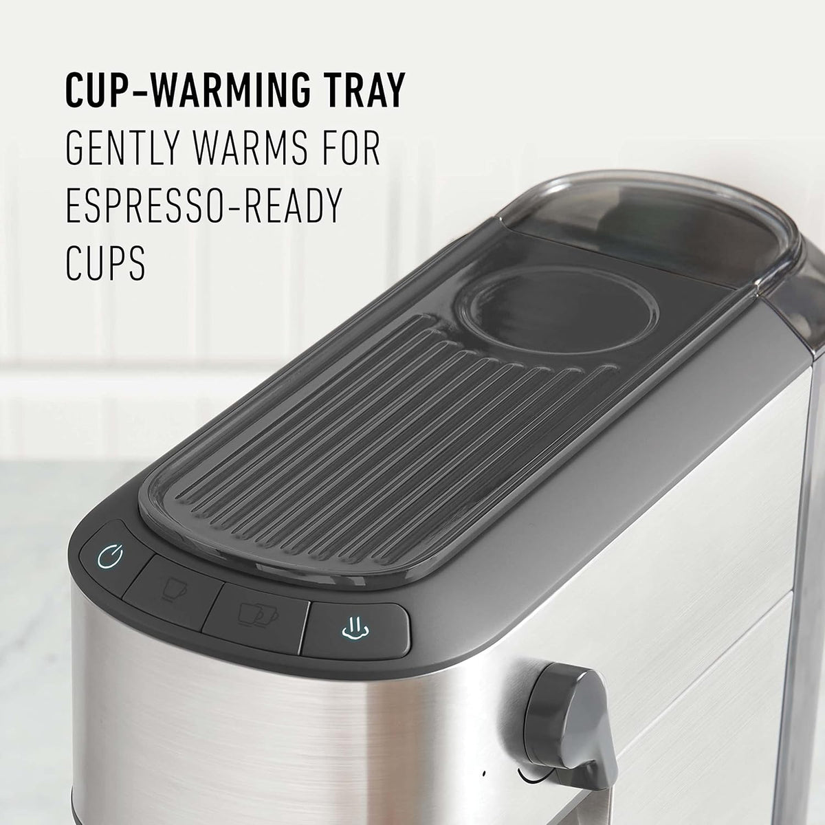 Compact Espresso Machine with Milk Frother, Stainless Steel R11863