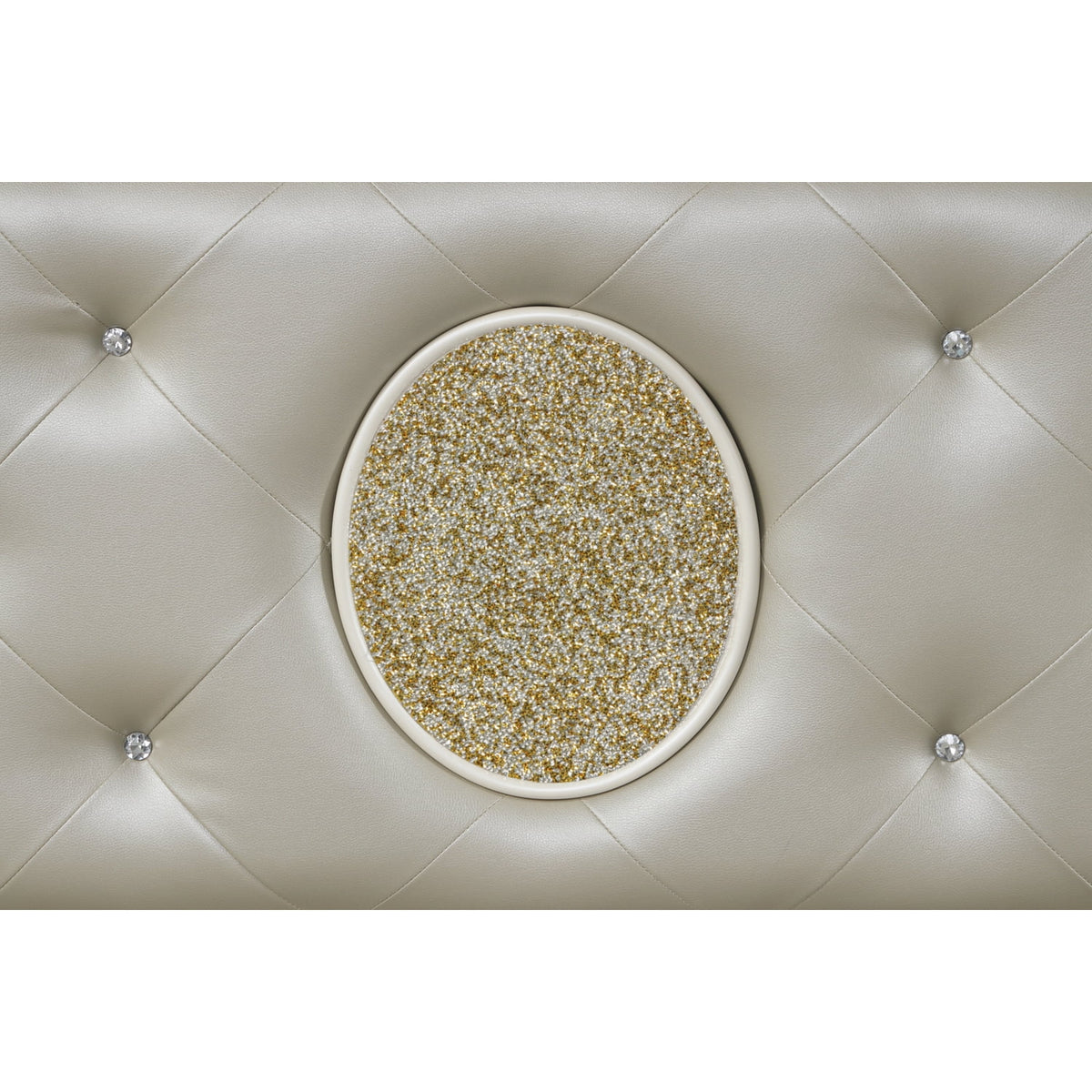 Queen Size Tufted Upholstery LED Bed C601811