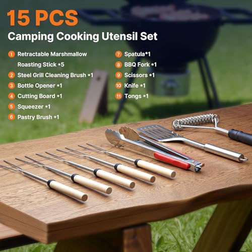 Camping Cooking Utensil Set with Organizer Case S472683