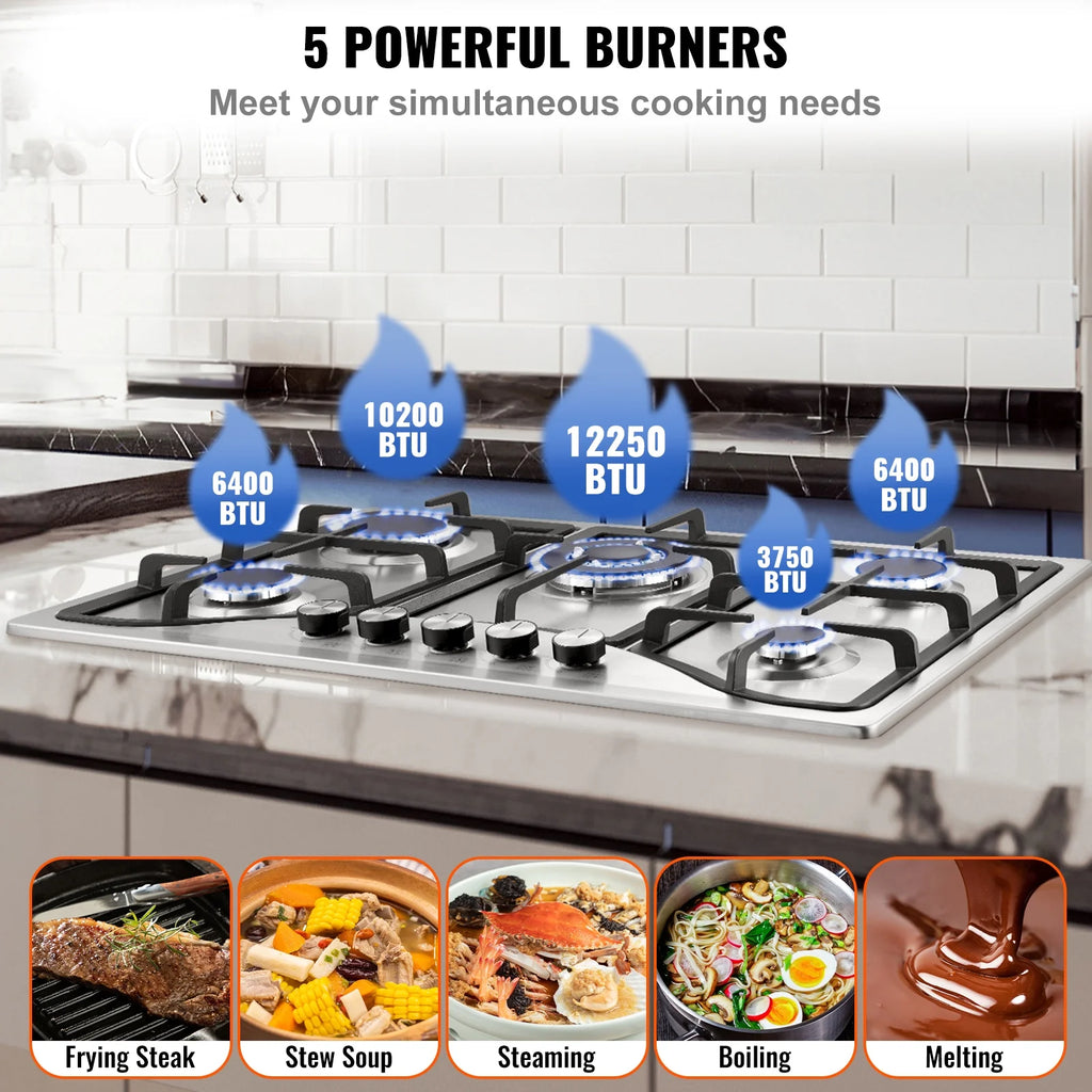 30 inch 5 Burners Gas Cooktop Y22731