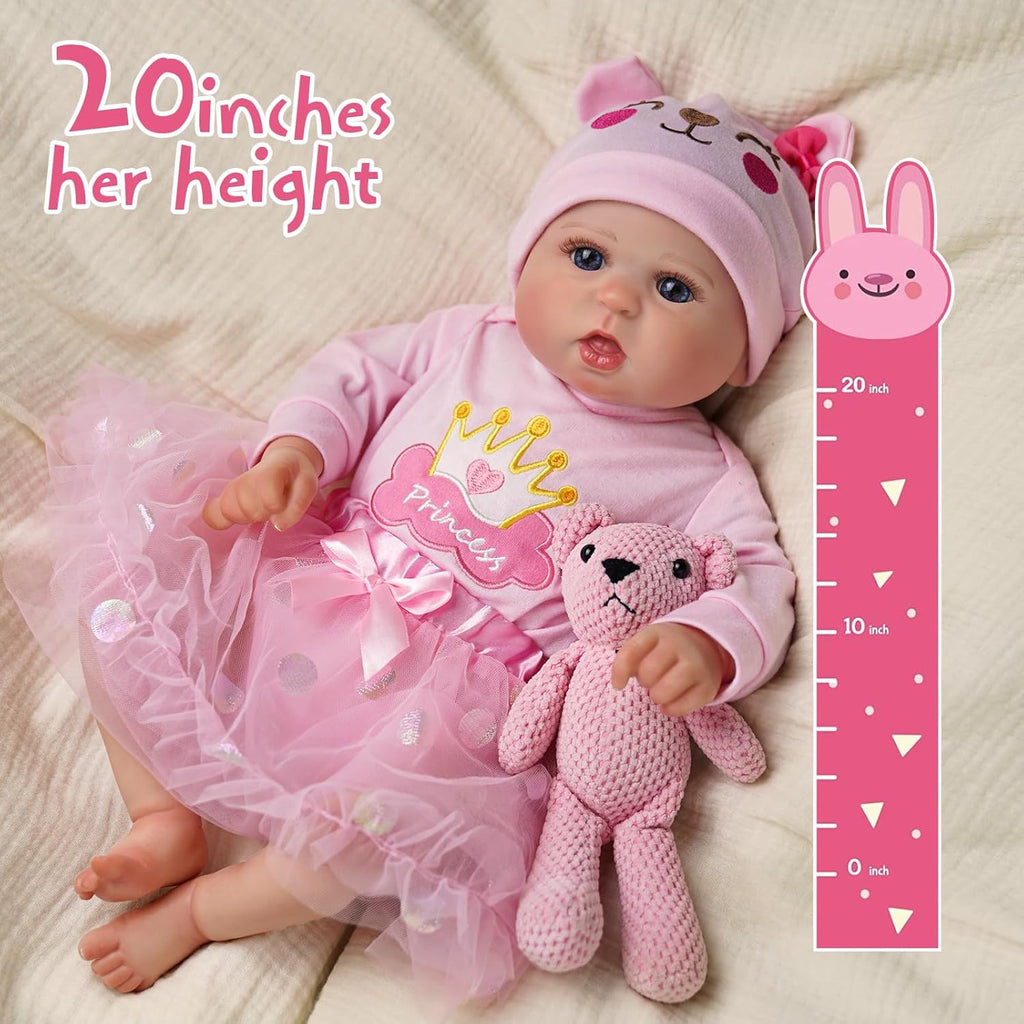 20-Inch Soft Vinyl Reborn Baby Doll D2150