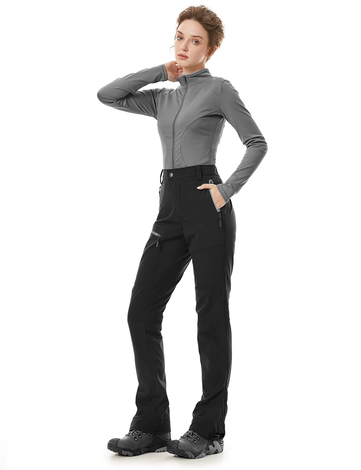 Waterproof Fleece Lined Hiking Ski Snow Pants I43996