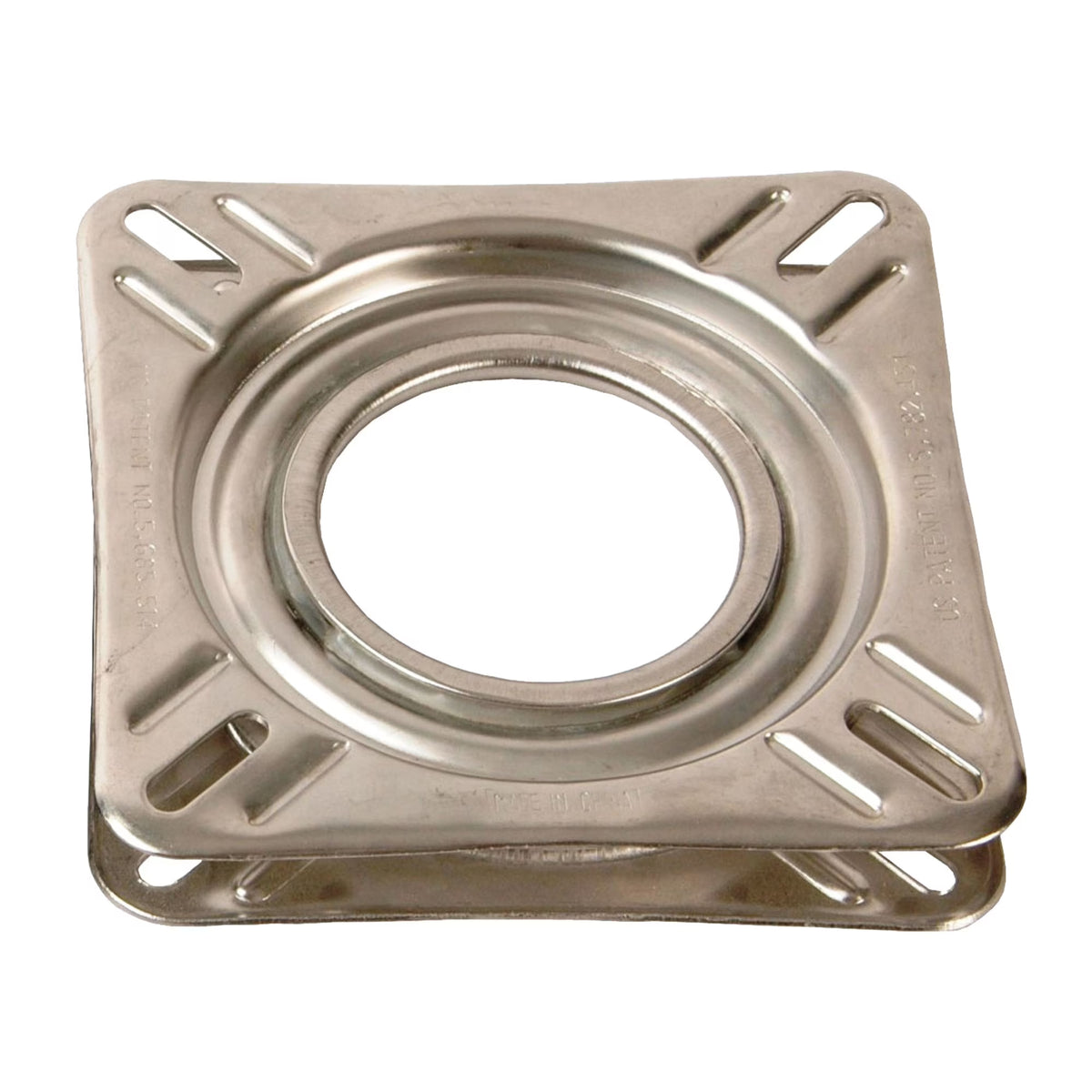 Non-Locking 360° Seat Swivel, 6.75" Square, Stainless Steel O2025
