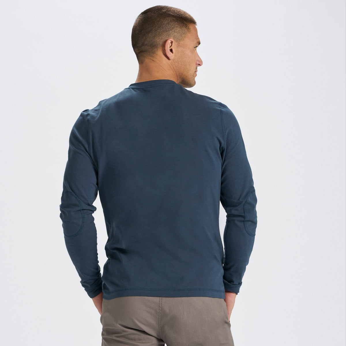 Long-Sleeve Henley - Large / Indigo U323