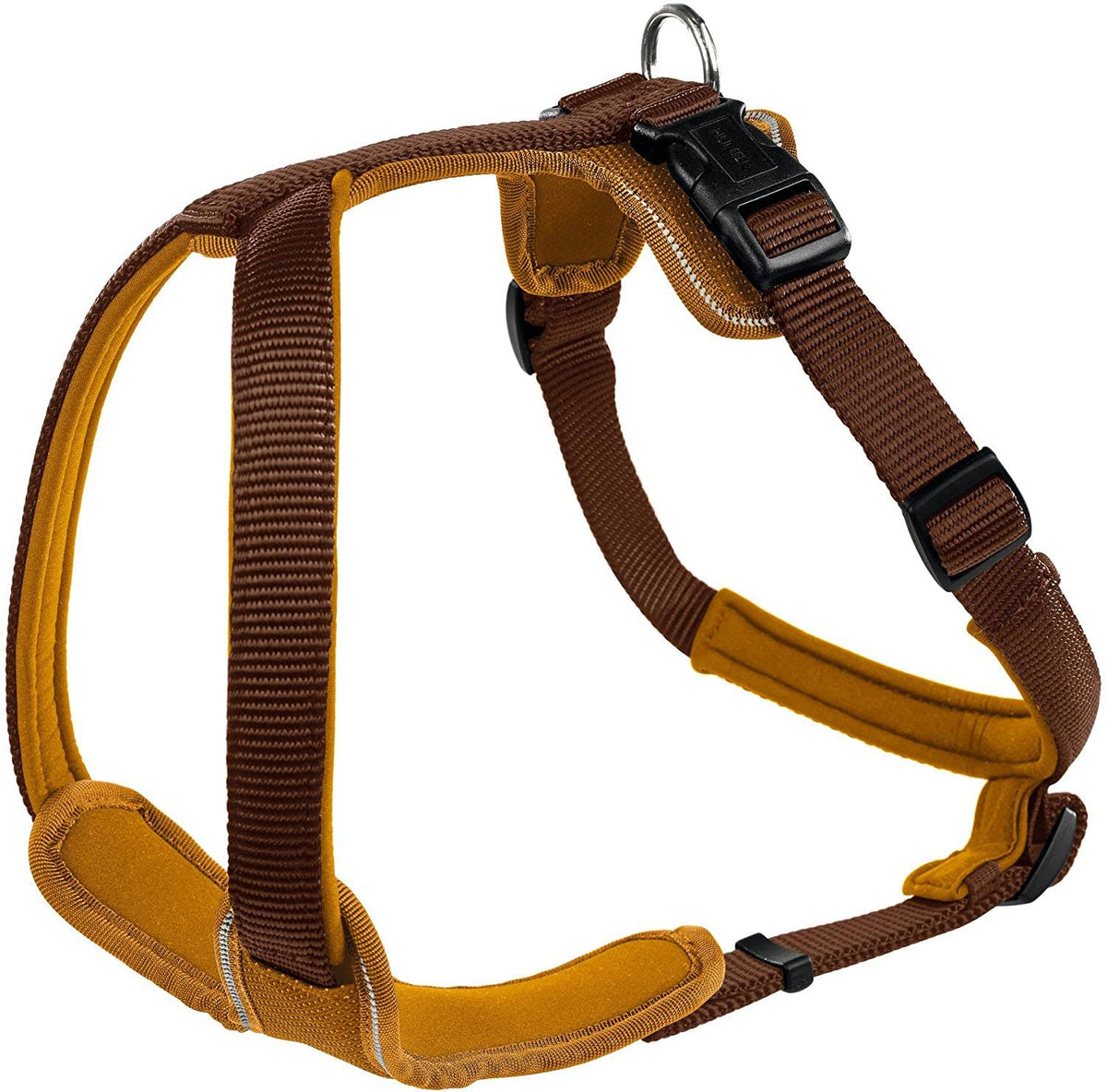 Neopren Nylon Harness Brown/Caramel 25mm x 73-94cm D1783